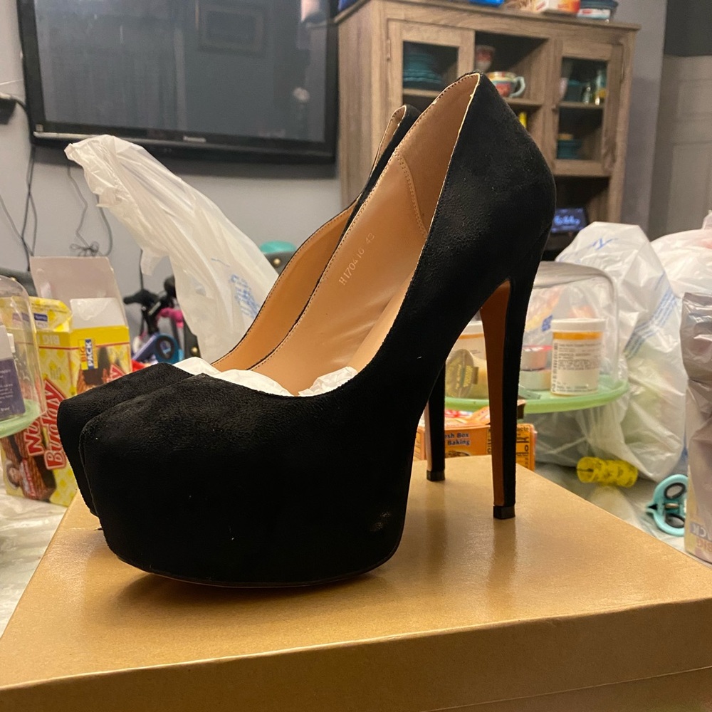 Black Suede Heels